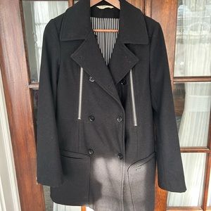 Black size 42 Liu Jo car coat with zippers
